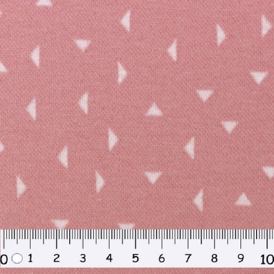 Jaquardjersey | Dreiecke | pastell rosa